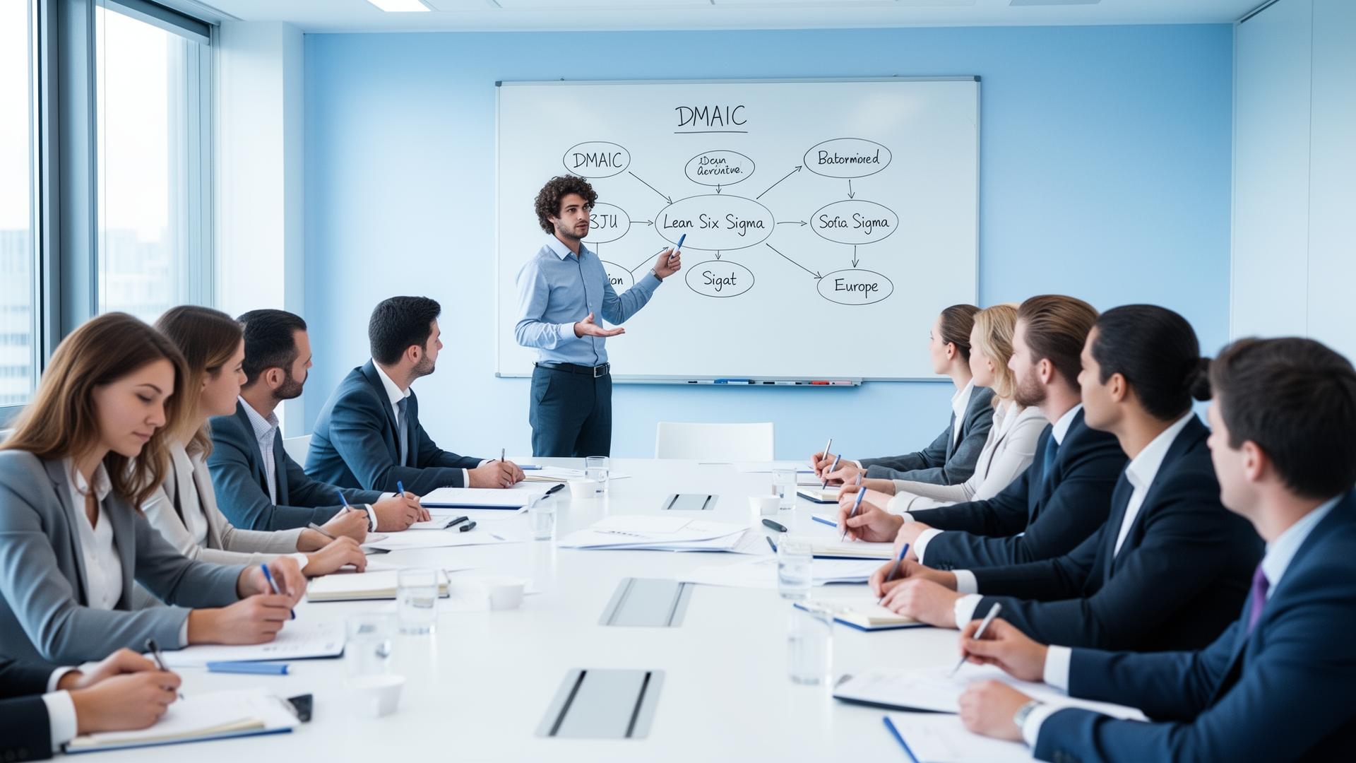 Lean Six Sigma DMAIC training session with international professionals